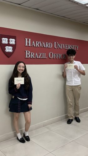 Manoela and Gustavo at Harvard MLAB