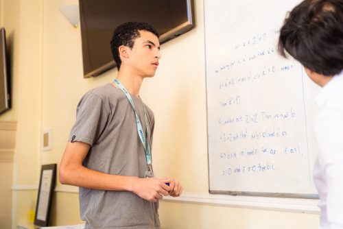 João Gabriel in a classroom