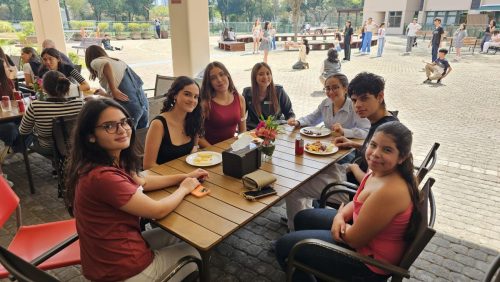 Scholars and families enjoy the Welcome Barbecue at St.Paul's School