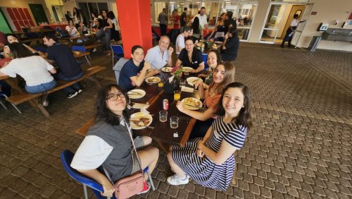 Scholars and families enjoy the Welcome Barbecue at St.Paul's School