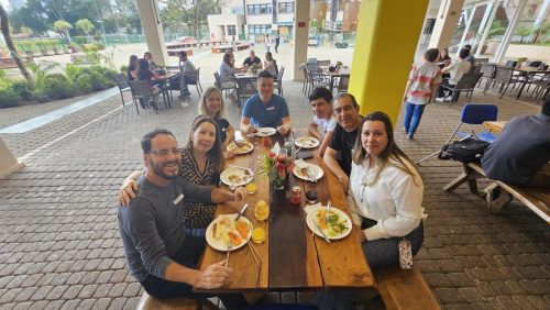 Scholars and families enjoy the Welcome Barbecue at St.Paul's School